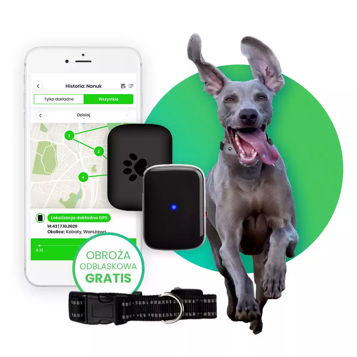 Wodoodporny Lokalizator GPS dla Psa - Locon Dog