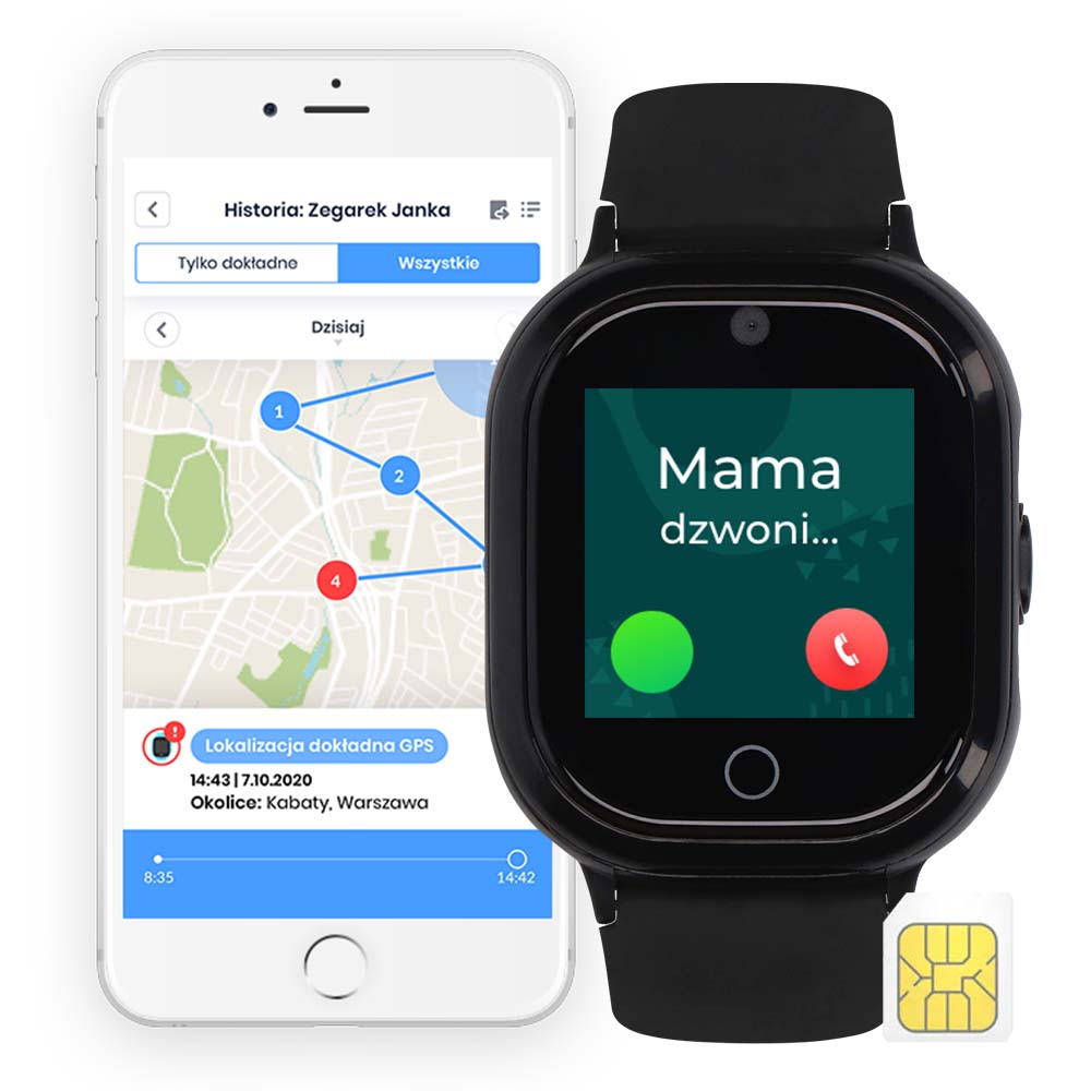 Wodoodporny zegarek GPS dla dziecka Locon Watch Lite