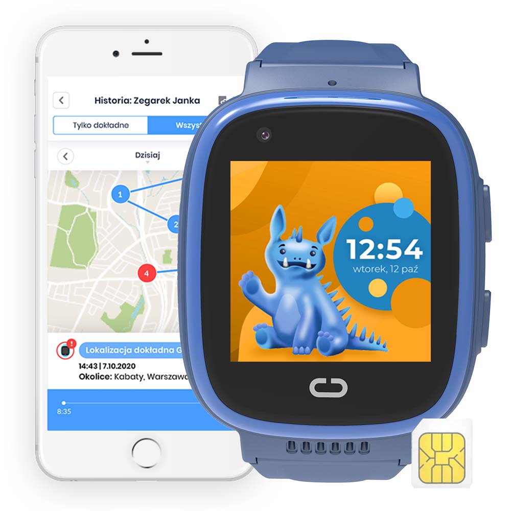 Wodoodporny smartwatch GPS dla dziecka Locon Watch Video