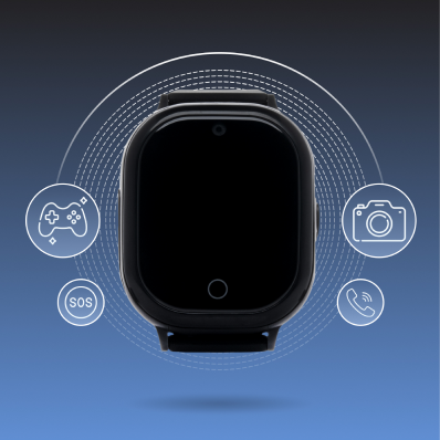 Zegarek dla dziecka z GPS w kolorze czarnym