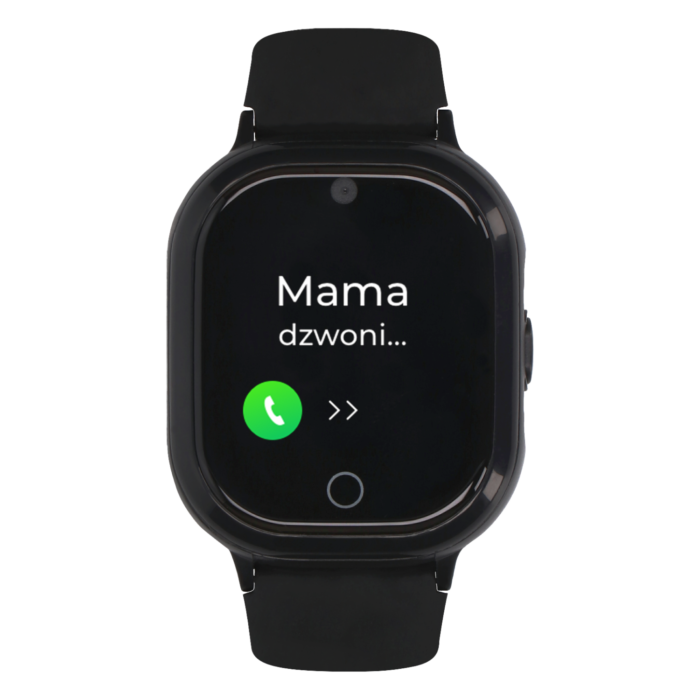 Czarny smartwatch na kartę SIM dla dzieci Locon Watch Lite