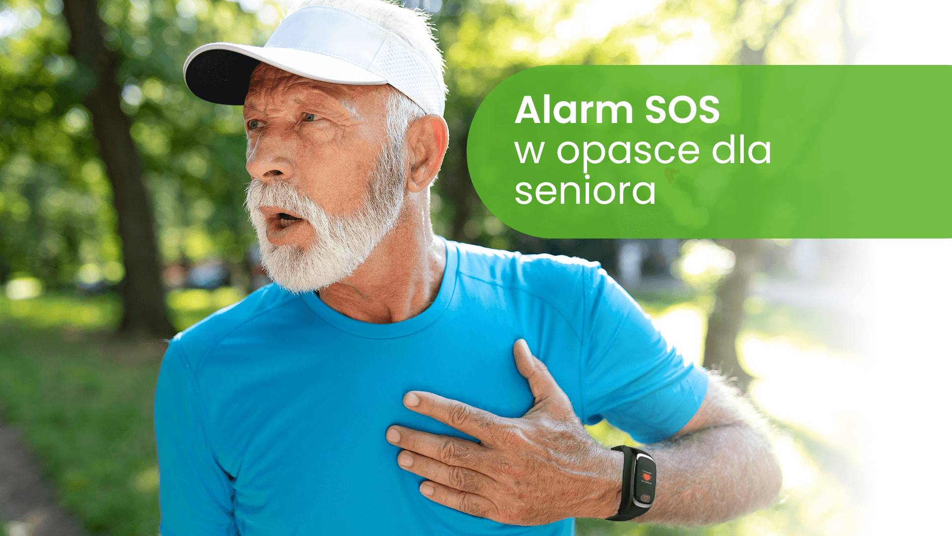 Alarm w opasce SOS dla seniora Locon