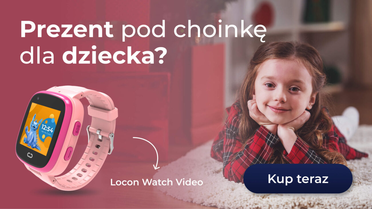 Dziewczynka z różowym zegarkiem GPS Locon Watch Lite