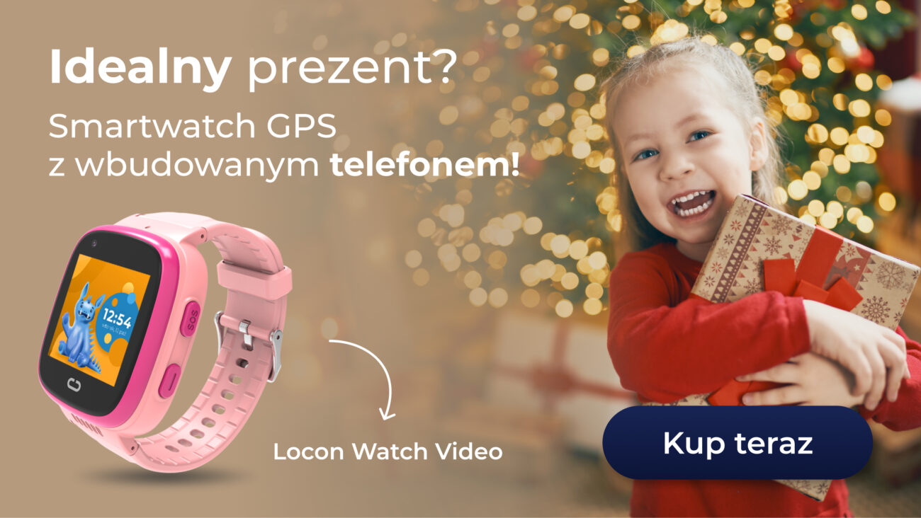 Różowy zegarek gps Locon Watch Video na prezent dla dziewczynki